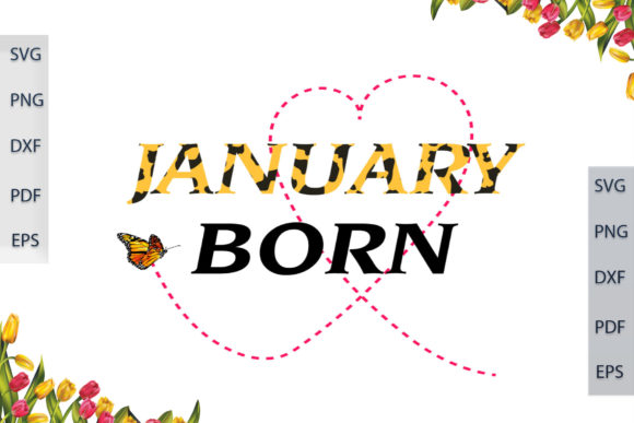 January Born in Leopard Font Gift Ideas Review